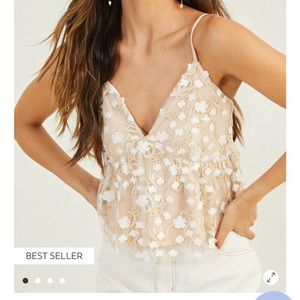 Altar’d state beige floral top